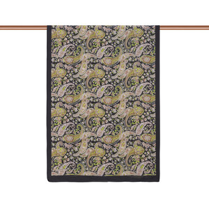 ipekevi - Black Mezopotamya Print Tencel Scarf (1)