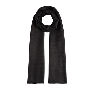 ipekevi - Black Mini Seljuk Monogram Scarf (1)