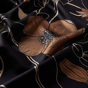 Black Mink Bright Twill Silk Scarf - Thumbnail