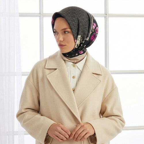 Black Mink Herbst Twill Silk Scarf