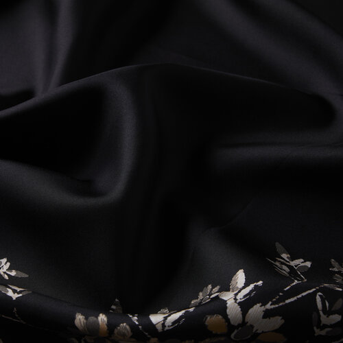 Black Mink Vintage Frame Silk Scarf