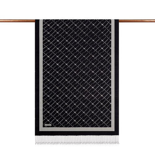 Black Monogram Silk Scarf