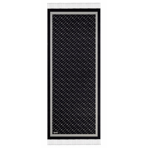 Black Monogram Silk Scarf