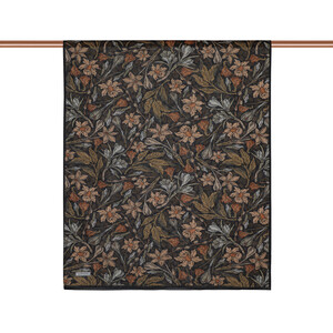 Black Orange Botanical Cotton Scarf - Thumbnail
