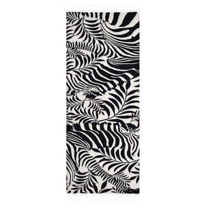 Black Palm Springs Print Silk Scarf - Thumbnail