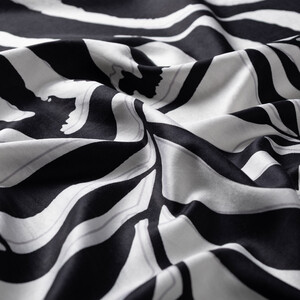 Black Palm Springs Print Silk Scarf - Thumbnail