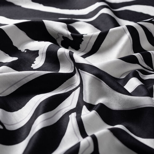 Black Palm Springs Print Silk Scarf