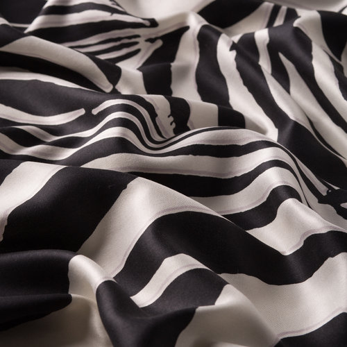 Black Palm Springs Print Silk Scarf