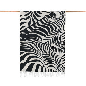 ipekevi - Black Palm Springs Print Silk Scarf (1)