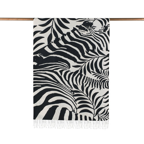 Black Palm Springs Print Silk Scarf