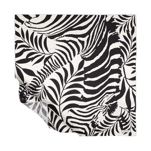 Black Palm Springs Print Silk Twill Scarf - Thumbnail