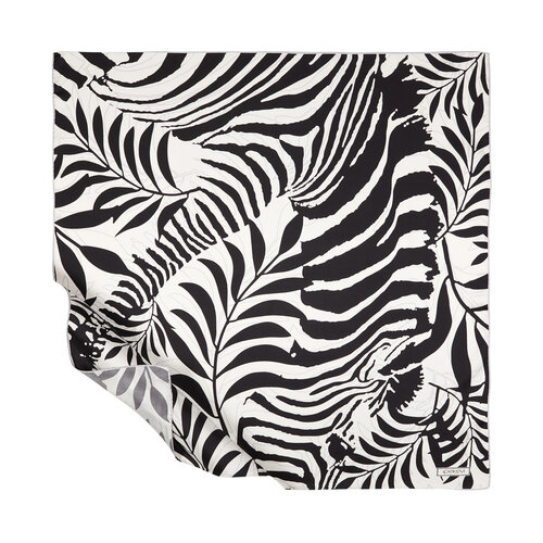 Black Palm Springs Print Silk Twill Scarf