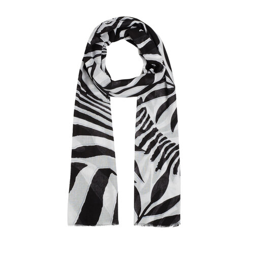 Black Palm Tree Print Modal Cotton Scarf