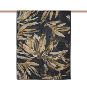 Black Palmaria Cotton Scarf - Thumbnail