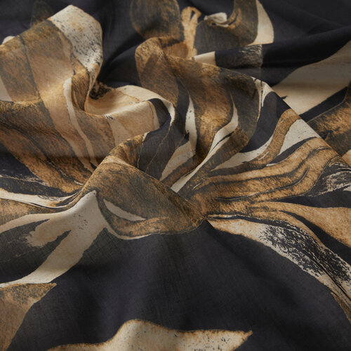 Black Palmaria Cotton Scarf