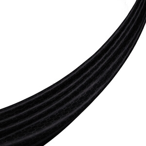 Black Patterned Silk Scarf - Thumbnail