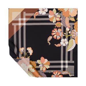 ipekevi - Black Peach Rajah Twill Sİlk Scarf