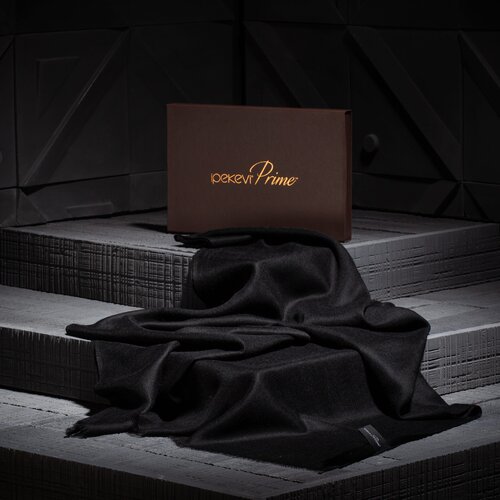 Black Plain Cashmere Prime Scarf