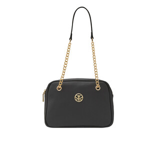 ipekevi - Black Plain Chain Detailed Shoulder Bag (1)