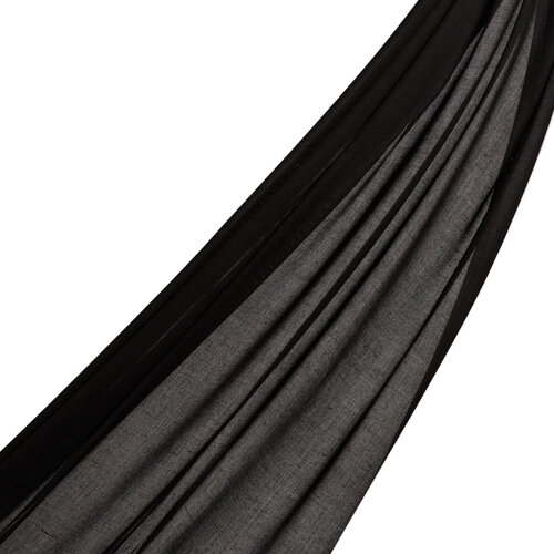 Black Plain Modal Scarf