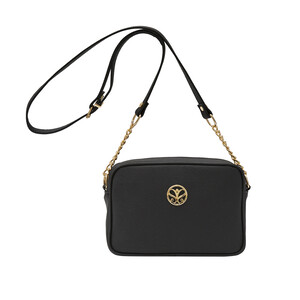 Black Plain Pocket Detailed Crossbody Bag - Thumbnail