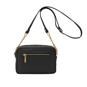 Black Plain Pocket Detailed Crossbody Bag - Thumbnail