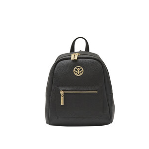 Black Pocket Detailed Plain Backpack - Thumbnail
