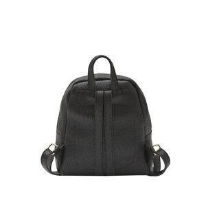 Black Pocket Detailed Plain Backpack - Thumbnail