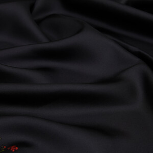 ipekevi - Black Pretty Garden Twill Silk Scarf (1)