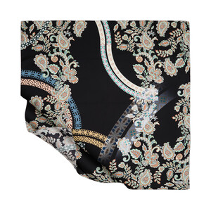 ipekevi - Black Princess Mikasa Twill Silk Scarf