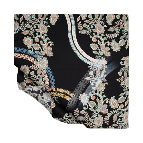 Black Princess Mikasa Twill Silk Scarf