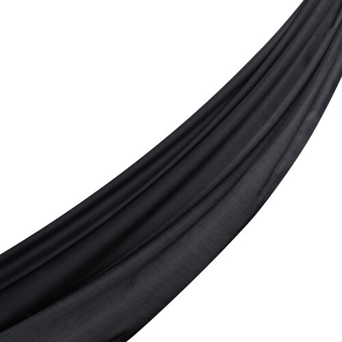Black Reversible Cotton Silk Scarf
