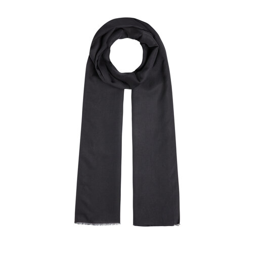 Black Reversible Cotton Silk Scarf