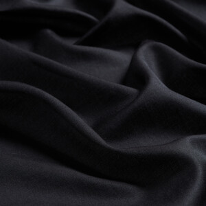 Black Reversible Cotton Silk Scarf - Thumbnail