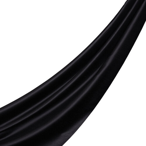Black Reversible Silk Neck Scarf