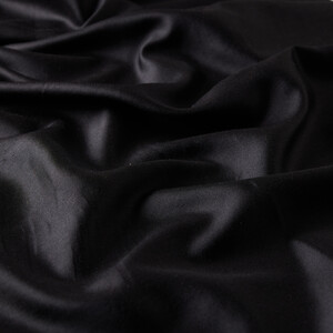 Black Reversible Silk Neck Scarf - Thumbnail