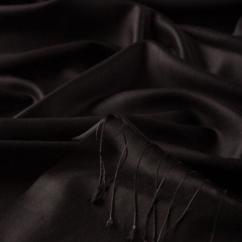 Black Reversible Silk Neck Scarf