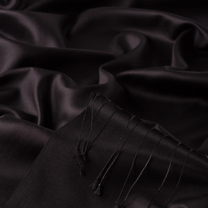 ipekevi - Black Reversible Silk Scarf (1)