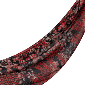 ipekevi - Black Rich Rose Cotton Scarf
