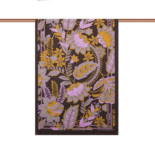 Black Royal Ivy Pattern Tencel Scarf