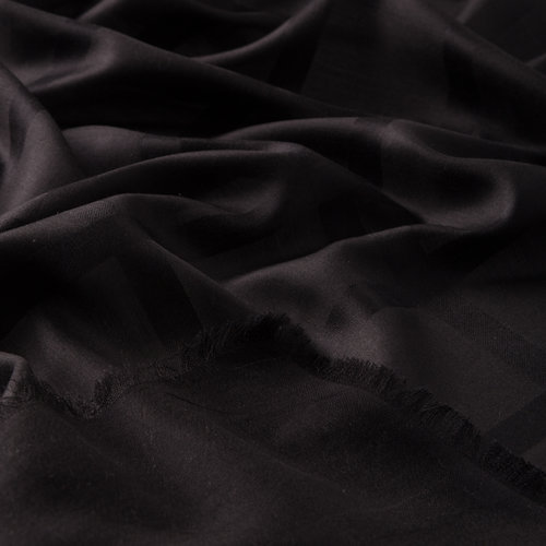 Black Satin Silk Scarf
