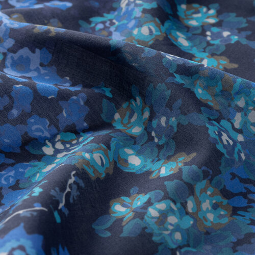 Black Sax Rich Rose Cotton Scarf