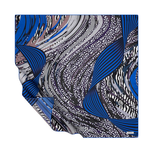 Black Sax Wild Zen Twill Silk Scarf