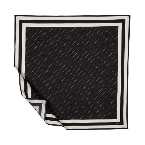 Black Signature Silk Twill Scarf