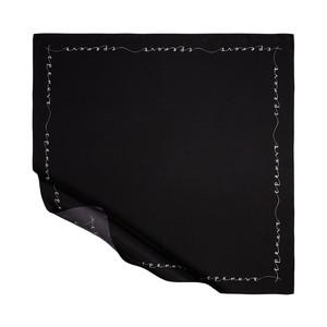 Black Signature Silk Twill Scarf - Thumbnail