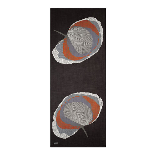 Black Silk Tree Pattern Tencel Scarf