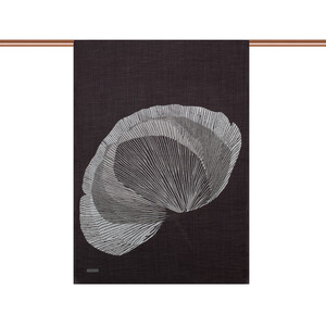 Black Silver Silk Tree Pattern Tencel Scarf - Thumbnail