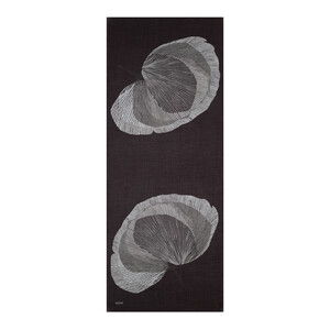 Black Silver Silk Tree Pattern Tencel Scarf - Thumbnail