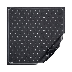 Black Silver Vintage Wall Cotton Scarf - Thumbnail