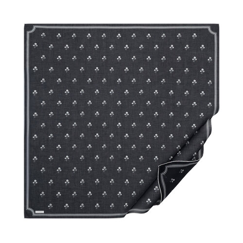 Black Silver Vintage Wall Cotton Scarf
